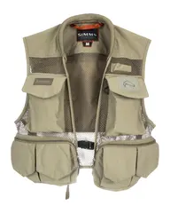 Simms Tributary Vest Tan S Lett pustende fluevest i klassisk mesh