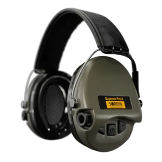 Sordin Supreme Pro-X Leather Green Hear2 Aktive h&#248;rselsvern med vanntett mikrofon