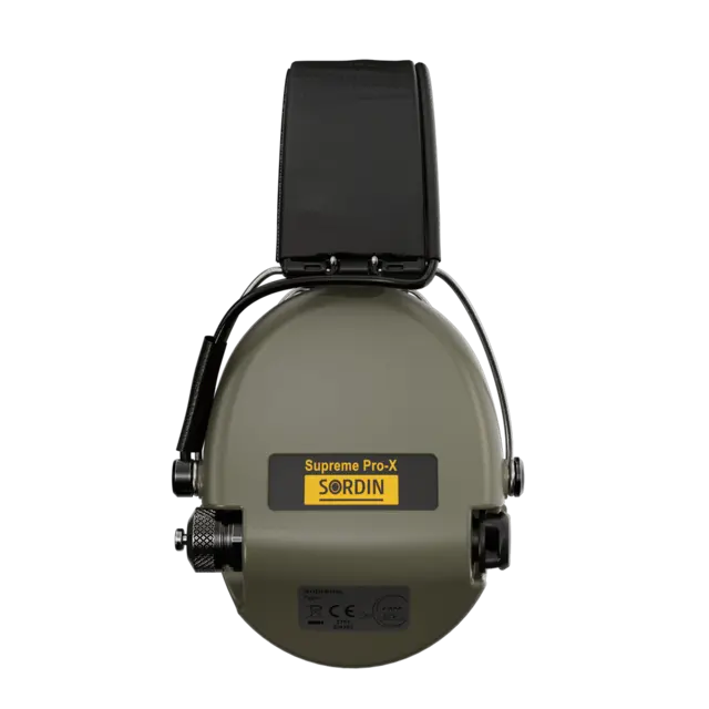 Sordin Supreme Pro-X Leather Green Hear2 Aktive hørselsvern med vanntett mikrofon 