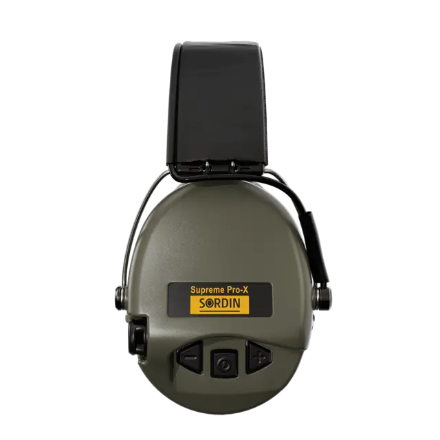 Sordin Supreme Pro-X Leather Green Hear2 Aktive hørselsvern med vanntett mikrofon 