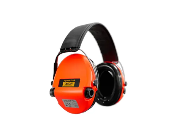 Sordin Supreme Pro-X Leather Ember Hear2 Aktive hørselsvern med vanntett mikrofon 