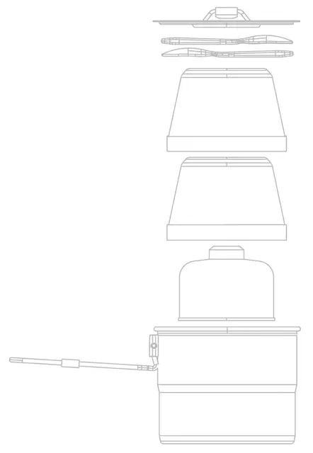 Stanley Cook Set for 2 personer Rustfritt stål, 1 L 