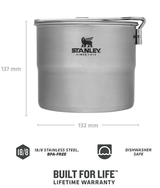 Stanley Cook Set for 2 personer Rustfritt stål, 1 L 