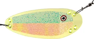 VK-Salmon S Chrussed Pearl 15cm Flasher Chartreuse series