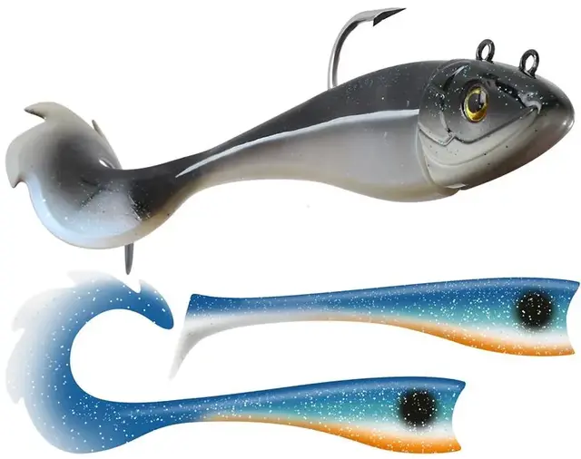 Strike Pro Hali Bandit 360g Blue Pearl Havfiskejigg for kveite, torsk og sei 