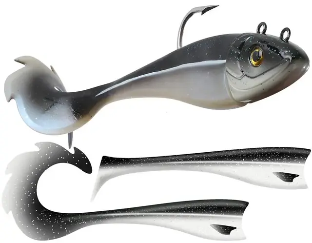 Strike Pro Hali Bandit 360g Coal Fish Havfiskejigg for kveite, torsk og sei 