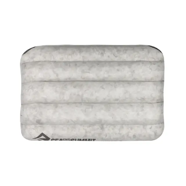 STS Aeros Down Pillow L Grey Oppblåsbar dunpute med lavt pakkevolum 
