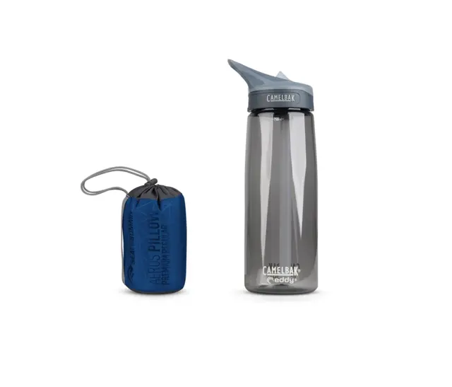 STS Pillow Aeros Premium Large Navy Blue Oppblåsbar pute med lavt pakkevolum 