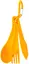 STS Delta Cutlery Set Orange Turbestikk