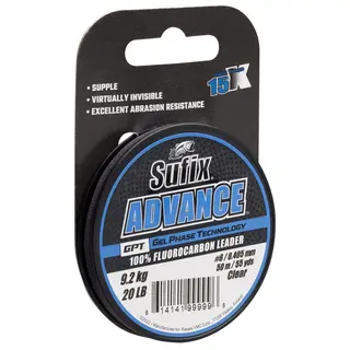 Sufix Advance Fluorocarbon 50m Slitesterk og raskt synkende fortom