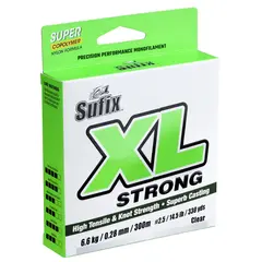 Sufix XL Strong Clear 300m 0,20mm 3,3kg Eksepsjonelt myk og glatt monofilament