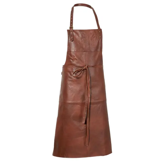 Swedteam Bull Apron Light Brown Slakterforkle i kraftig skinn 