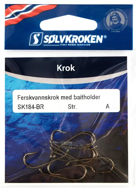 Sølvkroken Baitholder Bronze #8 Markkrok ferskvann SK184A, 10 stk 