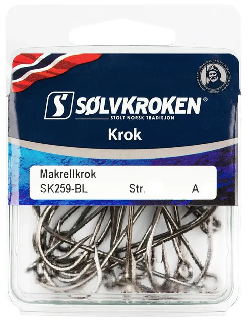 Sølvkroken Spesialkrok Svart #3/0 Makrellkrok SK259PU, 25 stk 