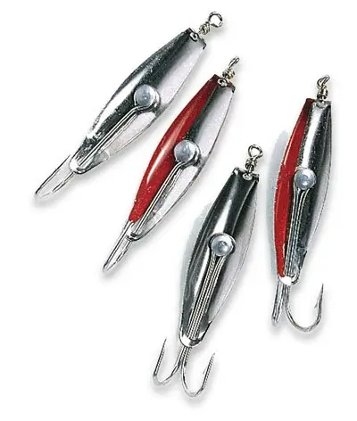 Sølvkroken rykk enkel str. 2 - Sølv/Rød 5pk. 