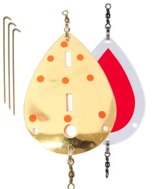 Søvik Dividalsblinken Waterlight 70mm Gull/Oransje UV prikker 