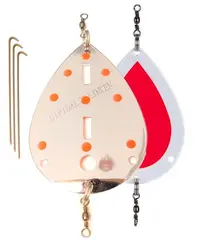 S&#248;vik Dividalsblinken Waterlight 70mm S&#248;lv/Oransje UV prikker