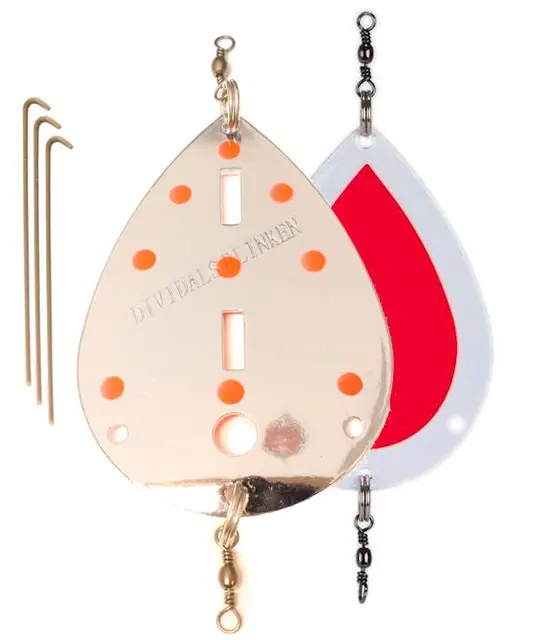 Søvik Dividalsblinken Waterlight 70mm Sølv/Oransje UV prikker 