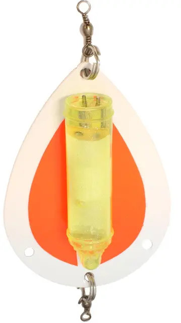 Søvik Dividalsblinken Waterlight 70mm Sølv/Oransje UV prikker 