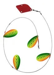 Tasmanian Devil Cow Bell FireTiger UV 90cm markdrag som etterligner fiskestim
