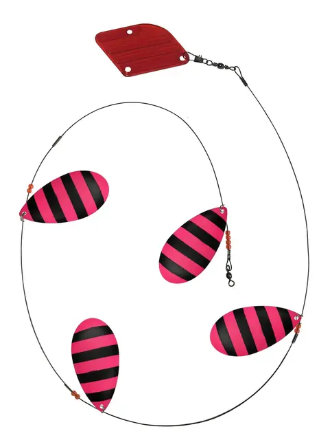 Tasmanian Devil Cow Bell Pink Panther UV 90cm markdrag som etterligner fiskestim 