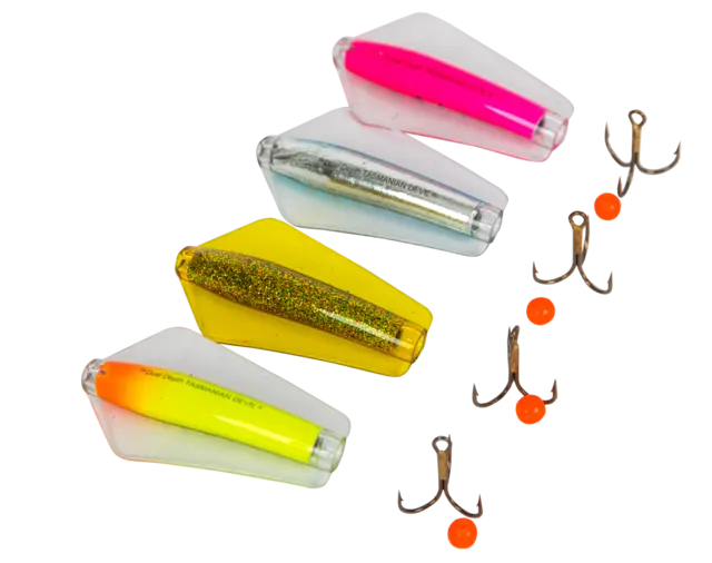 Tasmanian Devil Sjøørret Laks 20g 4-pack sluksett med Tasmanian Devil 