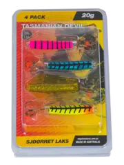 Tasmanian Devil Sj&#248;&#248;rret Laks 20g 4-pack sluksett med Tasmanian Devil