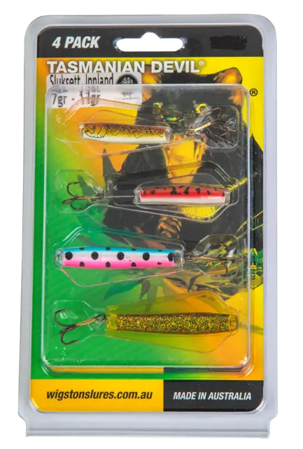 Tasmanian Devil Sluksett innland 7/13,5g 4-pack med Tasmanian Devil 