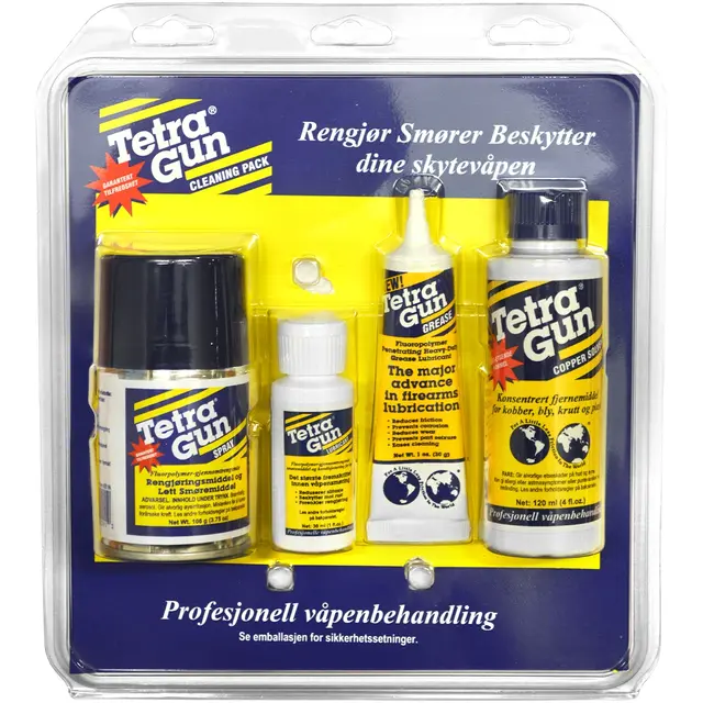 TetraGun rengjøringspakke Kobberløsemiddel, fett, olje, oljespray 
