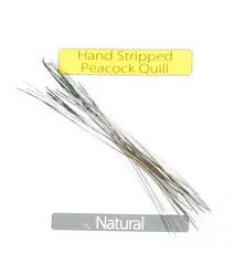 Stripped Peacock Quills - Natural Veniard