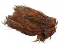 Softhackle patch Grizzly Fiery Brown