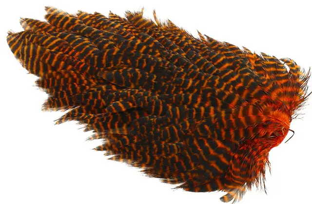 Ewing #1 Hen Saddle Grizzly Orange 