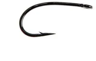 Ahrex FW510 Curved Dry Fly Sort finish - 24 stk