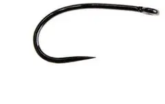 Ahrex FW511 Curved Dry Fly #18 Barbless - Sort finish - 24 stk