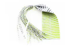 Barred Round Rubberlegs FL. White/Black/Chart.