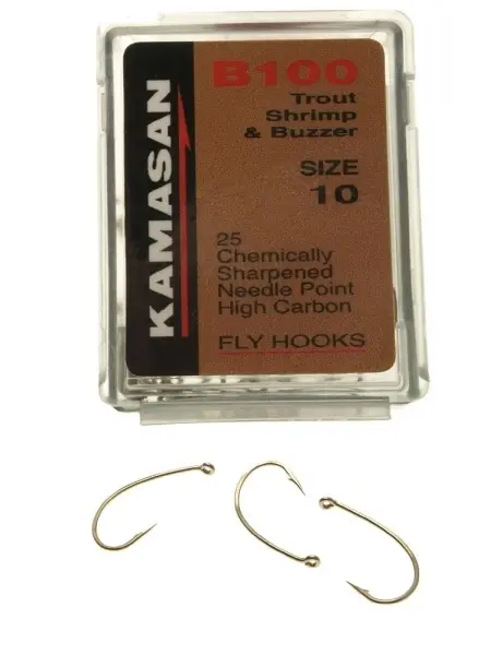 Kamasan B110 #10 Tørrfluekrok, klekkere,parachute (25stk) 