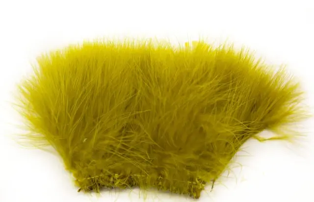 Marabou Blood Quill - Golden Olive (Yellow Olive) 