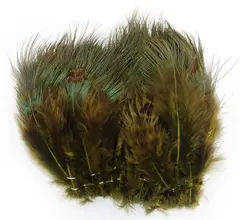 Ringneck Rump Hackle - Olive Wapsi (Fasan rumpefj&#230;r)