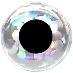 3D Epoxy Eyes - Holo Silver 4mm 20stk Wapsi