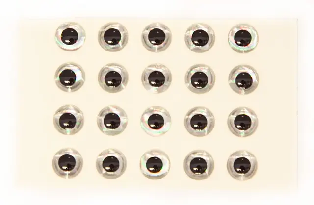3D Epoxy Eyes - Holo Silver 4mm 20stk Wapsi 