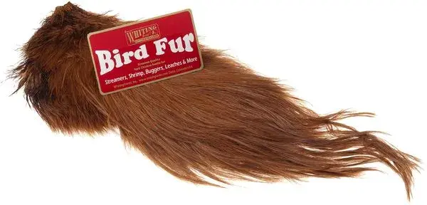 Whiting Spey Bird Fur Brown (White Dyed) 