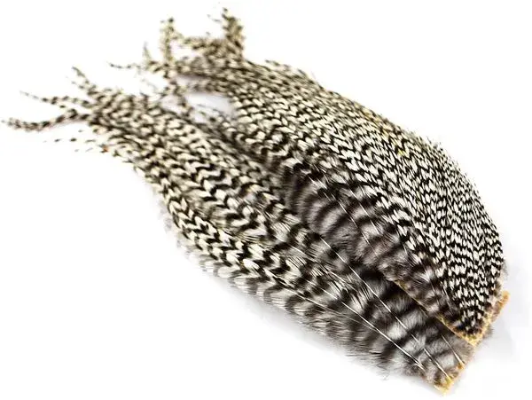 Whiting Bugger Pack Grizzly Lange fjær med naturlig tapering 