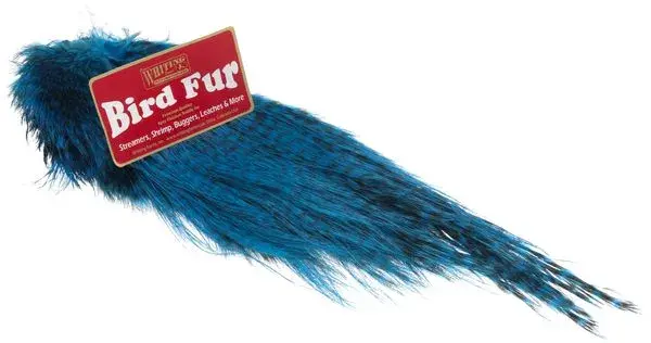 Whiting Spey Bird Fur Grizzly/Kingfisher Blue 
