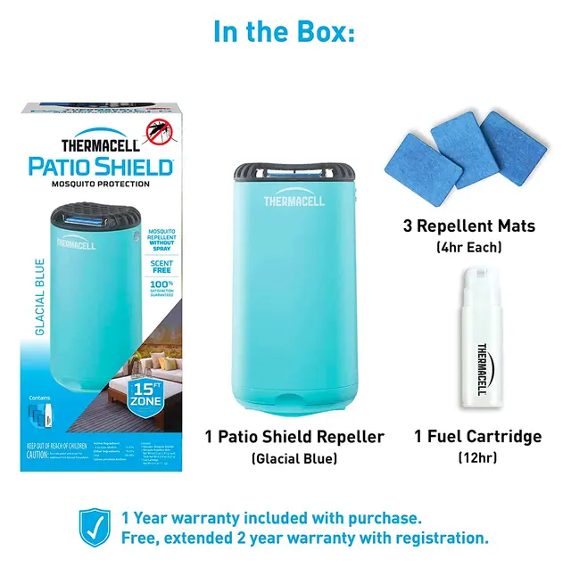 ThermaCELL Myggjager Halo Mini Hvit Jager mygg, knott og stikkende insekter 