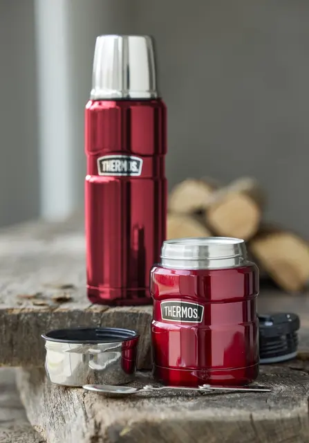 Thermos S/S King Mattermos Rød 0,47L Matt rød rustfri mattermos 