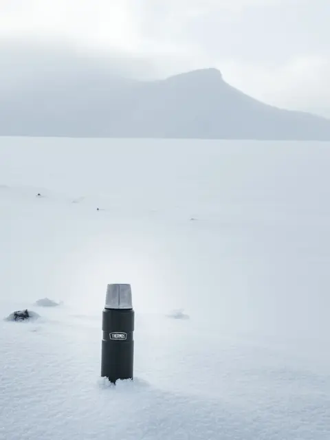 Thermos Stainless King Termos Army 0,47L Termos i rustfritt stål med kopplokk 