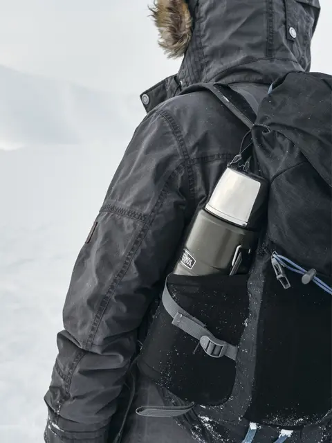 Thermos Stainless King Termos Army 1,2L Termos i rustfritt stål med håndtak 