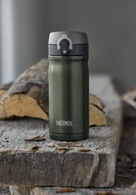 Thermos JMY Termokopp Army 0,35L Smart kombinasjon av termos og termokopp 