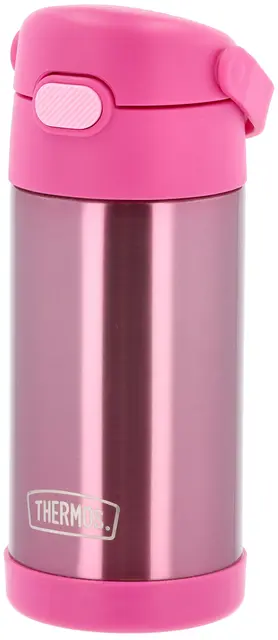 Thermos Funtainer Drikkeflaske m sugerør Pink 355ml 