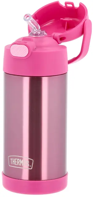 Thermos Funtainer Drikkeflaske m sugerør Pink 355ml 